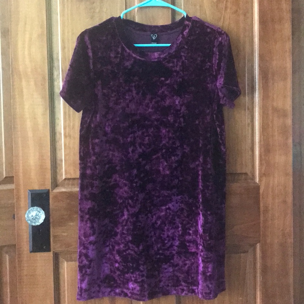 Purple velvet dress